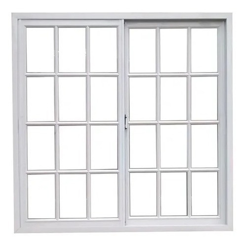 Ventana De Aluminio Blanco 150x150 Vidrio Repartido