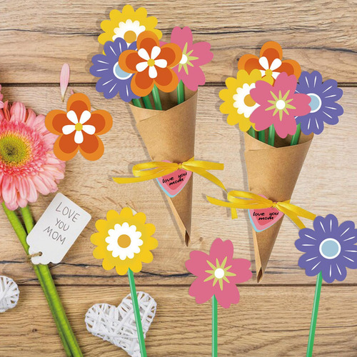 Kit De Artesanía De Ramo De Flores Diy Mother Day 12 Piezas