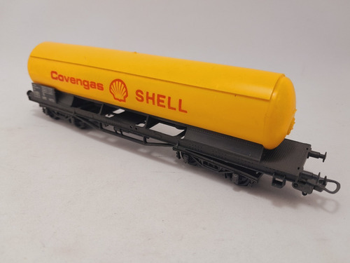 Imagen 3 de 10 de Nico Vagon Tanque Largo Con Boguies Shell Lima H0 (vcl 26)