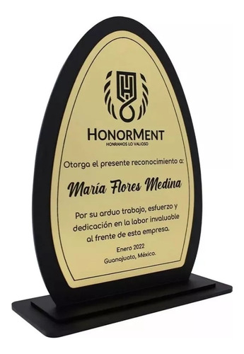 Placa De Acrílico, Trofeo, Premio, Conmemoracion, Mod.355
