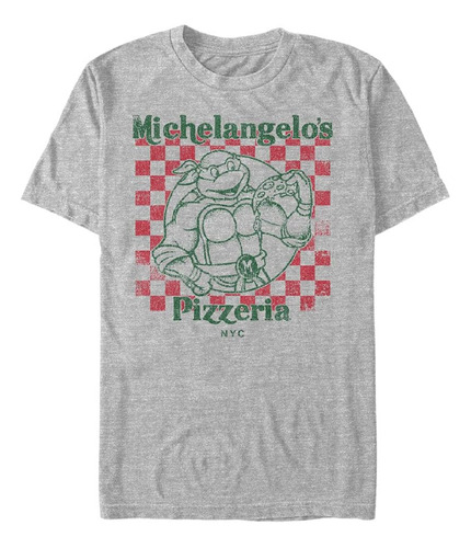 Nickelodeon Camiseta Mikeys Pizza Para Hombre Y Altura, Brez