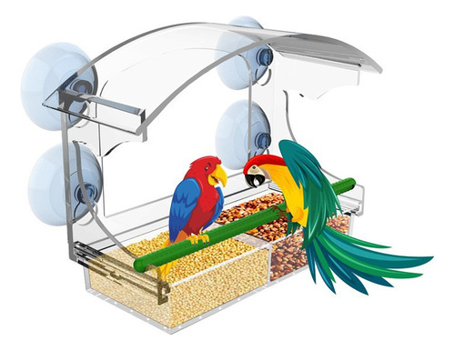 Alimentador De Aves Con Capacidad De Adherencia A La Pared