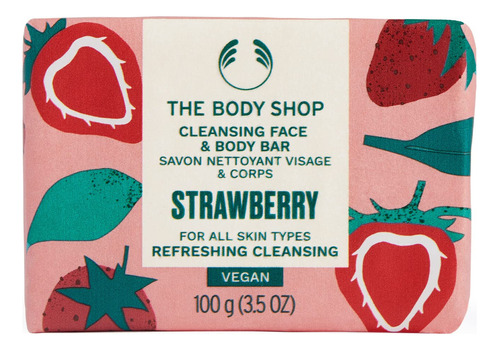 The Body Shop Barra Limpiadora Facial Y Corporal De Fresa, .