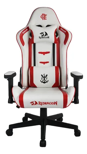 Cadeira Gamer Redragon Flamengo Glory Branco E Vermelho | MercadoLivre