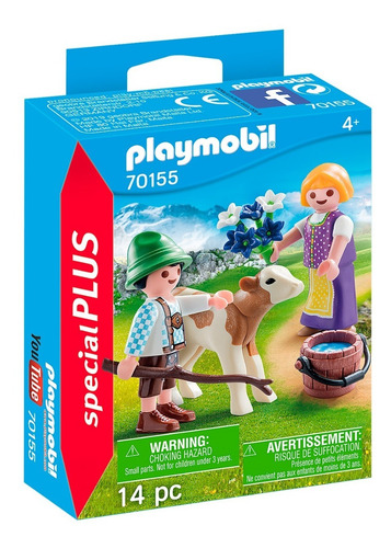 Playmobil Special Plus 70155 Niños Con Ternero Orig Intek