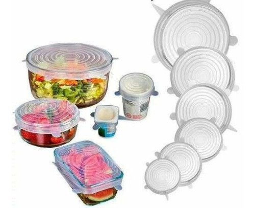 Pack 2 Tapas Ollas Silicona , Set 12 Tapas Ajustables