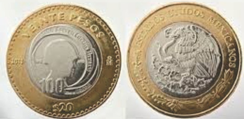Moneda $20.- Pesos 100 Años Ejército Mexicano