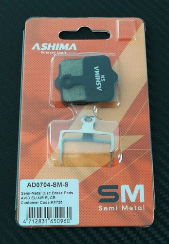 Imagen 1 de 1 de Balatas Ashima Semi Metalicas Ad0704