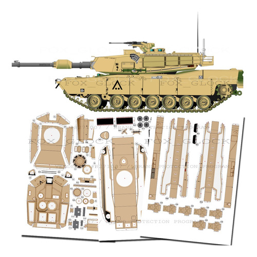 Papercraft Tanque M1 Abrams