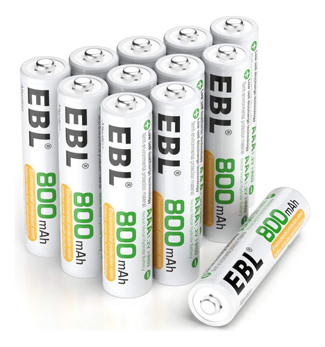 Ebl 12 Pilas Aaa Recargables De 1.2 V Precargadas Para Luces