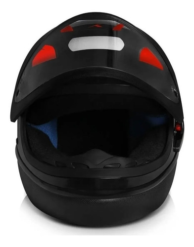 Imagem 3 de 4 de Capacete Automático Preto Com Vermelho Modelo San Marino