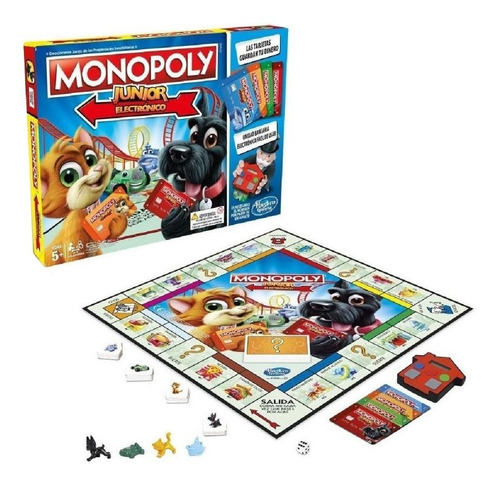 Imagen 2 de 3 de Juego de mesa Monopoly Junior Banco electrónico Hasbro E1842