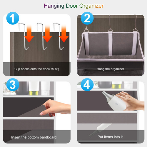 Organizador Colgante De Puerta 5 Contenedores 10 Bolsillos Color