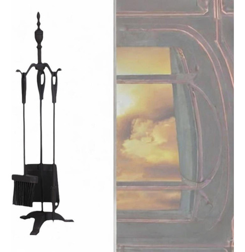 Juegos De Herramientas Para Chimenea Rústica Con Mango, Kit