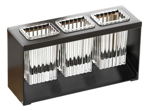 Soporte Para Utensilios Con Compartimento, Escurridor Negro