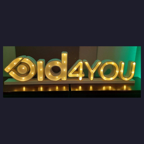 Nombres Iluminados 5 Letras 25 Cm Polyfan Cartel Con Luces