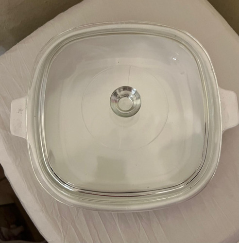 Corning Ware. Juego Jarra/cafetera + Fuente Blanco Con Detalle Azul (Usado)