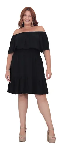 VESTIDO PLUS SIZE PRETO FESTA - MALINHA PLUS SIZE