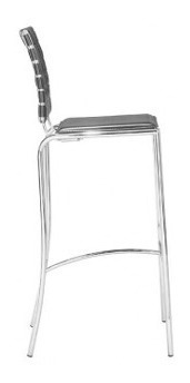 Imagen 4 de 9 de Banco Para Bar Modelo Criss Cross - Negro Këssa Muebles