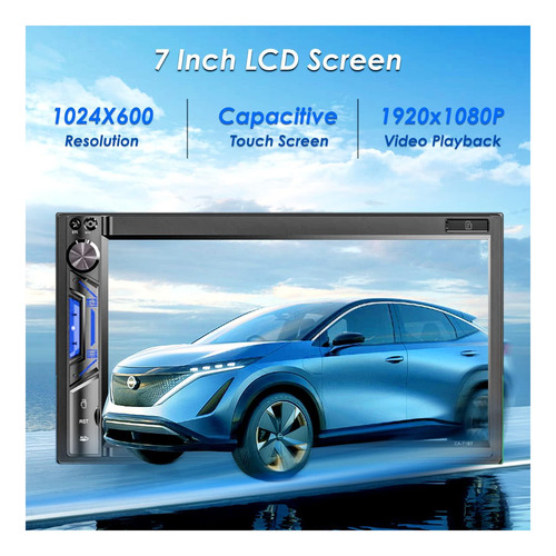 Car Bluetooth Doble Din Estereo: Receptor De Audio De Audio