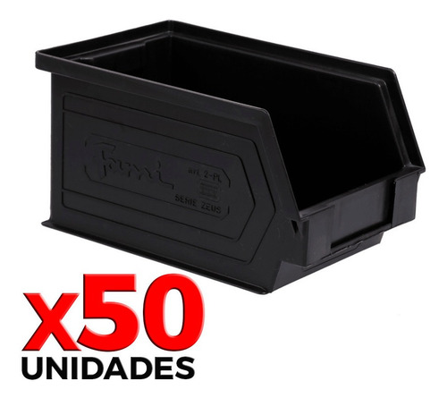 Imagen 1 de 10 de Gavetas Plásticas Apilables (50 Un) 16x9,5x7,5cm Organizador