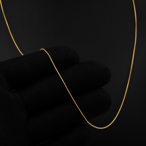 Conjunto Cordão Masculino Fino 0.9mm Cj-162 Aço Inox Ouro Cor Dourado