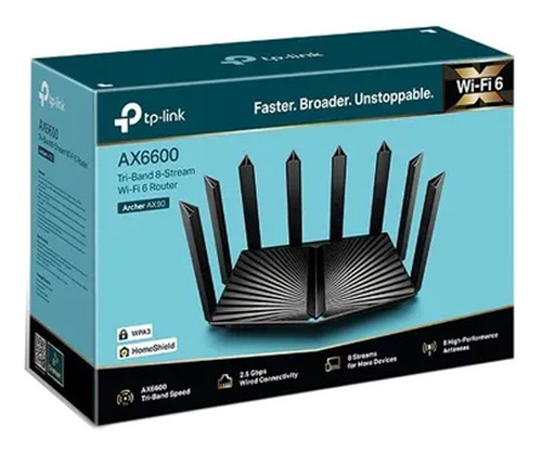 Roteador Ax6600 Tri-band Wi-fi 6 Archer Ax90 Tp-link