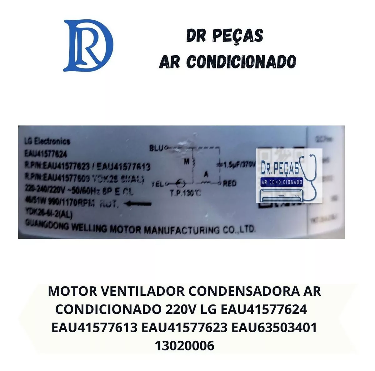 Segunda imagem para pesquisa de motor ventilador condensadora lg