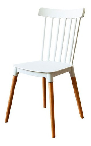Imagen 3 de 5 de Silla Para Comedor Oirchot Polipropileno Patas En Madera