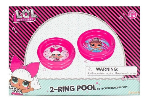 Imagen 1 de 5 de Pileta Redonda Inflable Lol 2 Anillos 76cm Verano Regalo