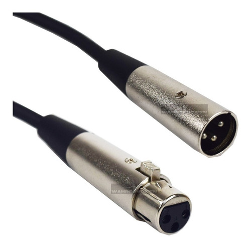 Cable Xlr Microfono O Luces Dmx Jack Canon A Plug Canon 1m