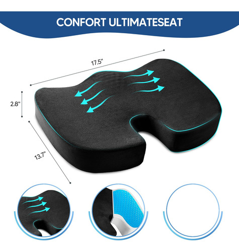 Cojín De Gel De Espuma Viscoelástica Para Silla Para Ciática