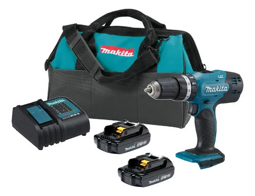 Taladro Percutor 18v 13mm Makita Dhp453x10 - 2 Baterias