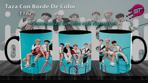 Taza Borde De Color Alusiva De Bts Bts-006