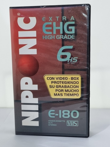 Cassette Videocassette Vhs E 180 Nipp Nic 6hs Lp Pal