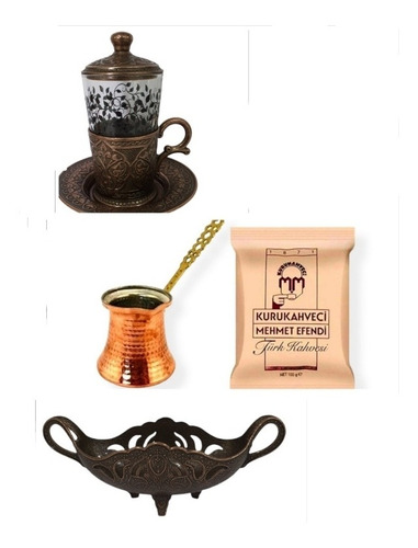 Taza, Dulcero, Cafetera Y Café Origen Turco 