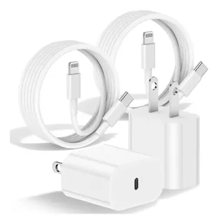 20w Cargador Carga Rapida Para iPhone 14 Tipo C Cable 2 Pack