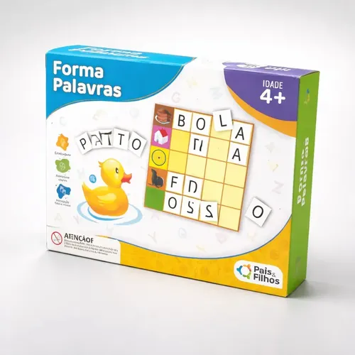 Brinquedo Jogo Educativo Forma Palavras Infantil 4 Anos