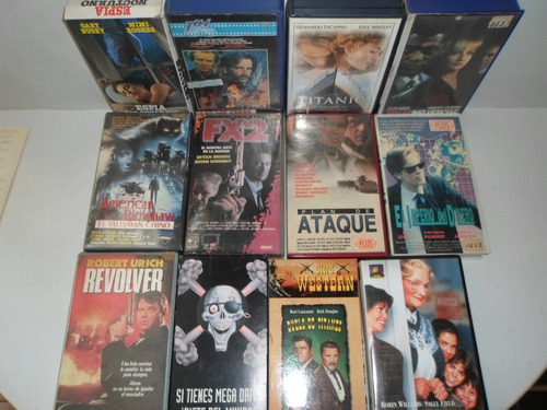 Lote De 12 Peliculas Vhs Originales De Accion-dramas- Etc