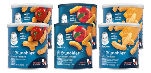 Paquete Variado Gerber Lil Crunchies, 2 Tomates De Jardín, 2