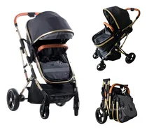 Comprar Coche Moises Estilo Europeo Neo Llantas Grandes Todo Terreno Color Negro Color Del Chasis Dorado