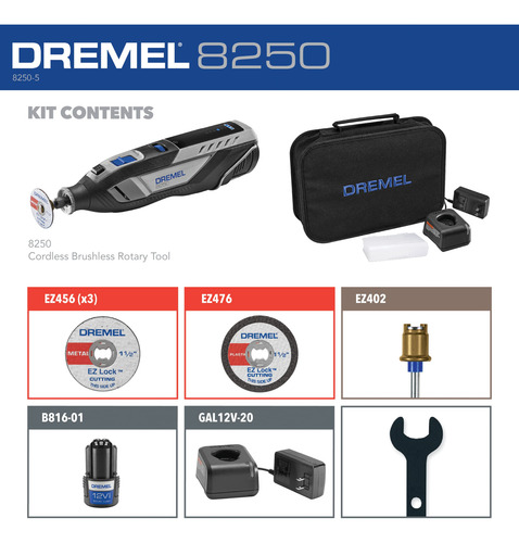 Ferramenta Rotativa Sem Fio Dremel 8250-5 12v Com Motor Sem