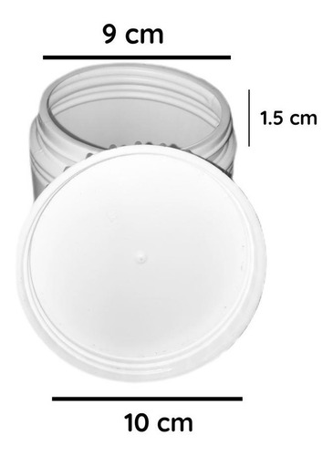 Imagen 4 de 10 de Potes Plasticos 500 Cc Pead Blanco X 80 Un.