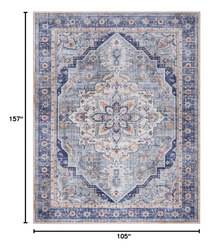 Alfombra Estampada Bohemia Antideslizante Extra Grande