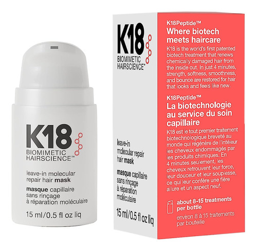 K18 Leave-in Molecular Repair Hair Mask Treatment To Repair 