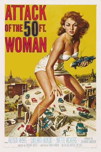 Poster Attack Of The 50ft. Woman Autoadhesivo 100x70cm#1385