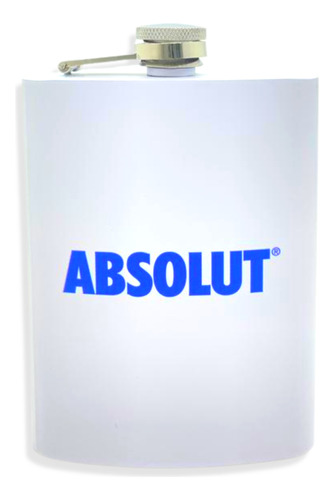 Petaca Absolut Blanca De Acero Inoxidable Vodka 8oz 236ml