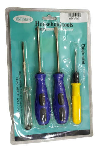 Set De 4 Destornilladores Household Tools