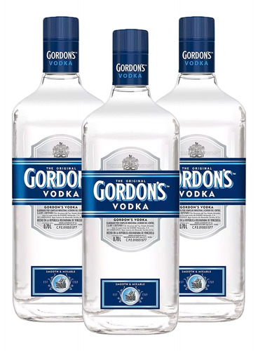 Vodka Gordon's 700ml 3 Unidades