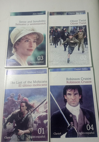 Libros Bilingües Clarín - Lote X 4 Juntos - Títulos Varios (Usado)